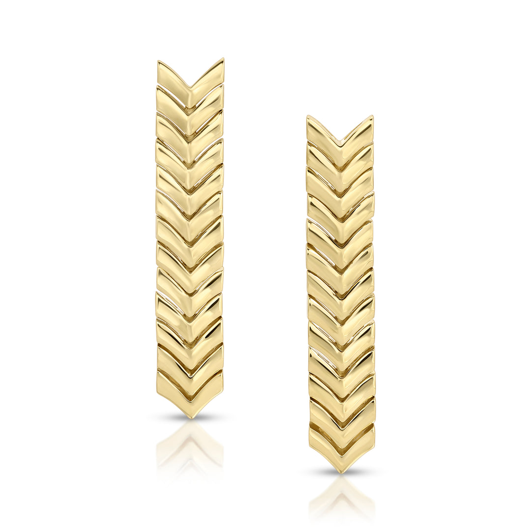 GOLD ZIPPER DROP EARRINGS – Anita Ko