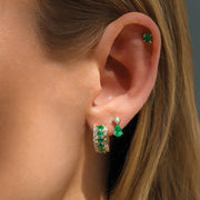 EMERALD VIOLET STUD EARRINGS