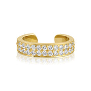 TWO ROW DIAMOND EAR CUFF
