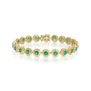 OPHELIA ROUND COLOMBIAN EMERALD BRACELET