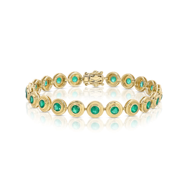 OPHELIA ROUND COLOMBIAN EMERALD BRACELET