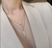LARGE BAGUETTE DAGGER NECKLACE