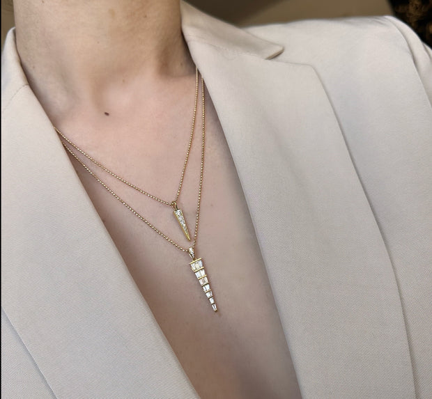 LARGE BAGUETTE DAGGER NECKLACE