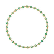 SMALL EMERALD AND DIAMOND FLORA CHOKER