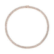 THREE ROW BAGUETTE DIAMOND CHOKER