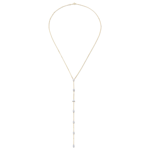 11 STONE PEAR DIAMOND LARIAT
