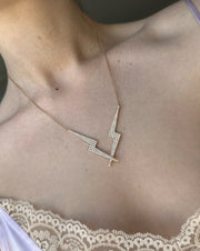 DIAMOND LIGHTNING BOLT NECKLACE