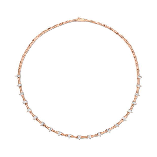 BAMBOO CHOKER WITH ROUND DIAMONDS