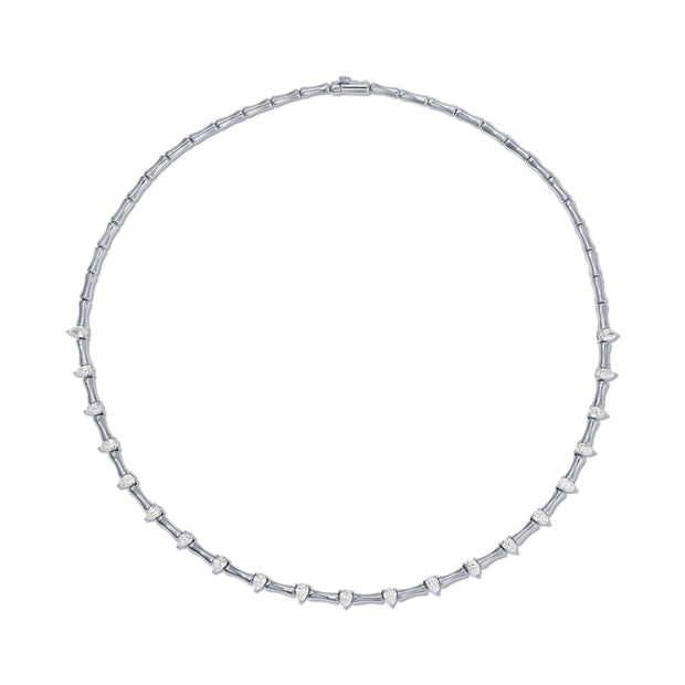 BAMBOO CHOKER WITH ROUND DIAMONDS