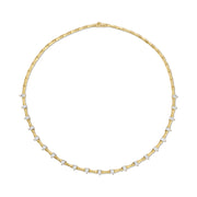 BAMBOO CHOKER WITH PEAR DIAMONDS