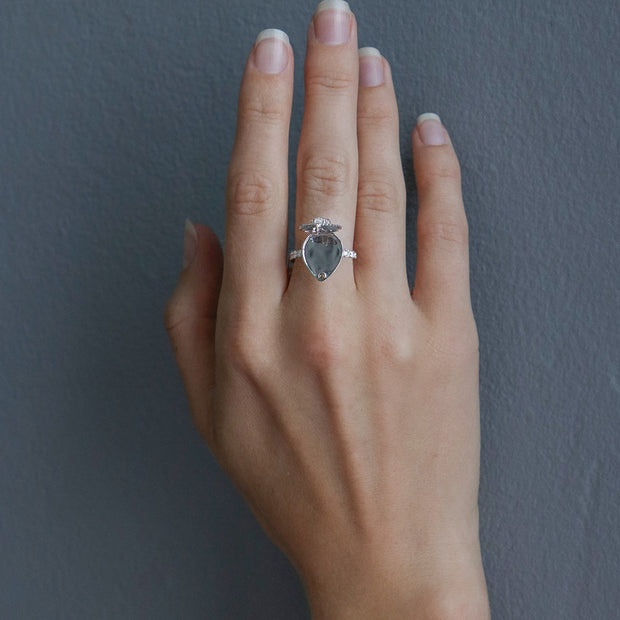 DIAMOND LOULOU LOCKET RING