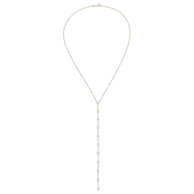 11 STONE PEAR DIAMOND LARIAT