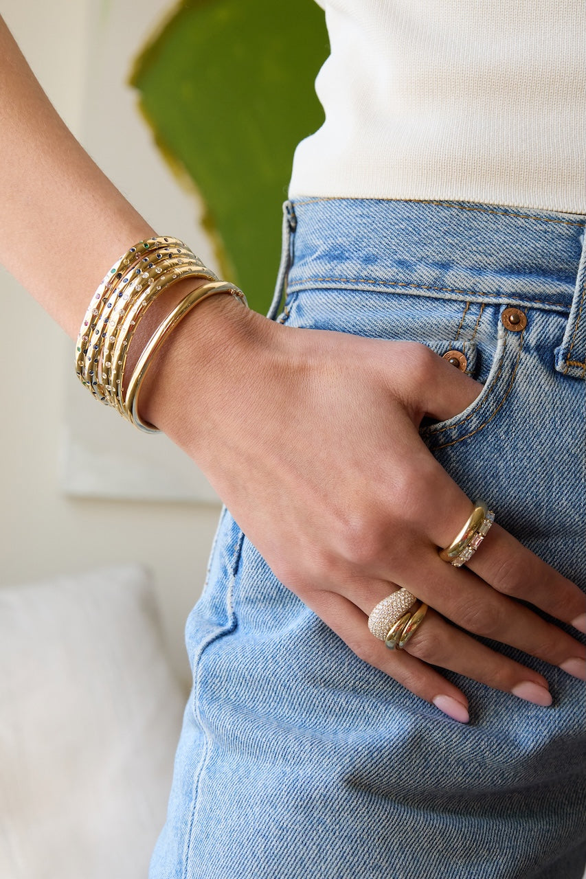 DIAMOND COSMO ORION OVAL BANGLE – Anita Ko