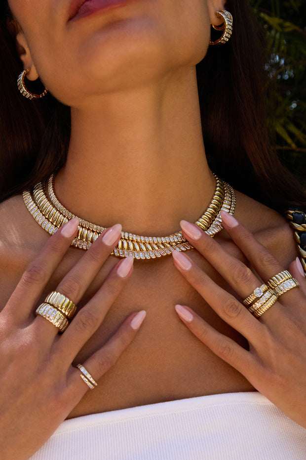 LARGE BAGUETTE DIAMOND ZOE CHOKER