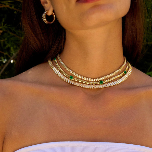 BAGUETTE DIAMOND ZOE CHOKER