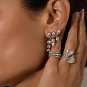 LARGE ROUND DIAMOND ORBIT EARRING