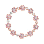 PINK SAPPHIRE AND DIAMOND FLORA BRACELET