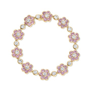 PINK SAPPHIRE AND DIAMOND FLORA BRACELET