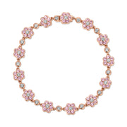 SMALL PINK SAPPHIRE AND DIAMOND FLORA BRACELET