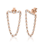 BAR DIAMOND LOOP EARRINGS