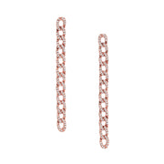 LONG DIAMOND CHAIN LINK EARRINGS