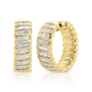 BAGUETTE DIAMOND ZOE HOOPS