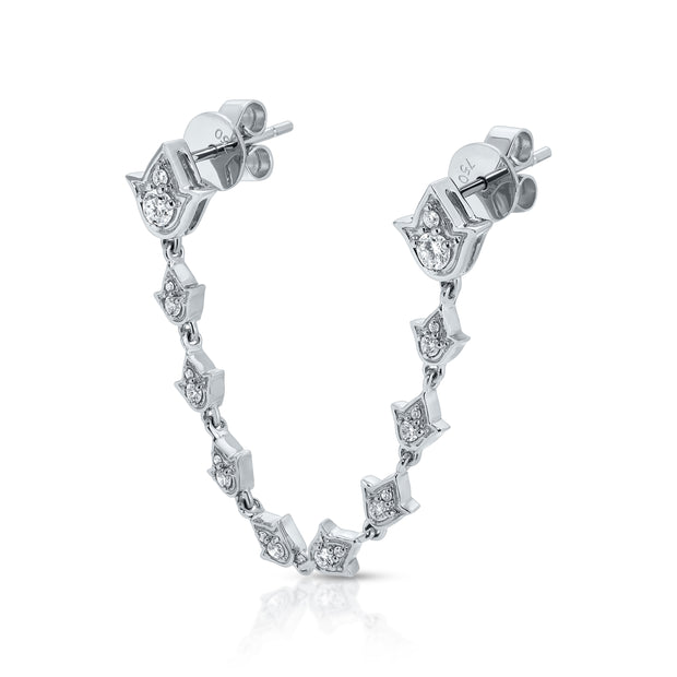 TULIP DOUBLE PIERCING LOOP EARRING