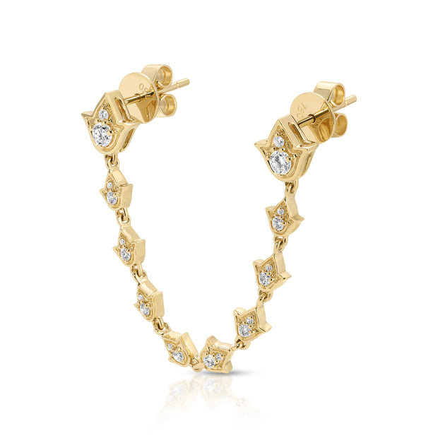 TULIP DOUBLE PIERCING LOOP EARRING