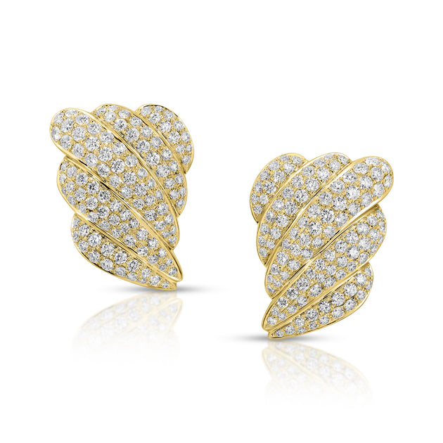 anita ko LARGE DIAMOND CROISSANT EARRINGS