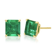 EMERALD CUT EMERALD STUDS