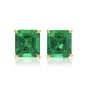 EMERALD CUT EMERALD STUDS