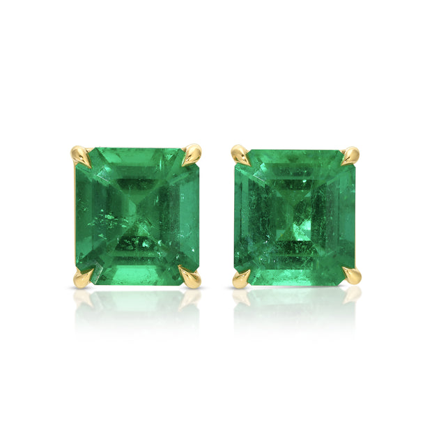 EMERALD CUT EMERALD STUDS