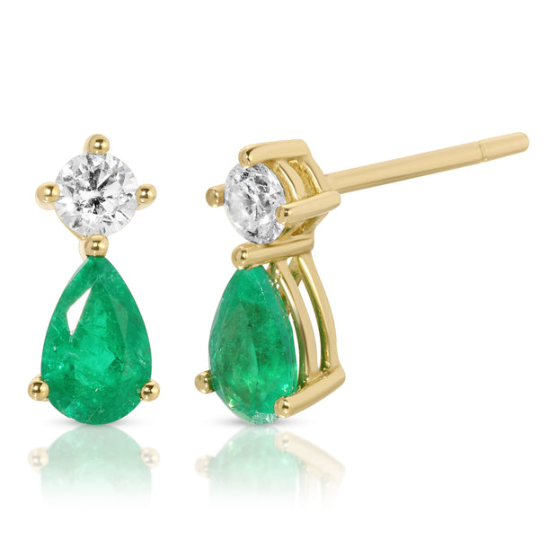 EMERALD VIOLET STUD EARRINGS