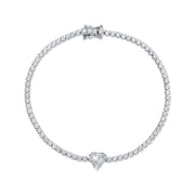 DIAMOND HEPBURN BRACELET WITH SHIELD CUT DIAMOND CENTER