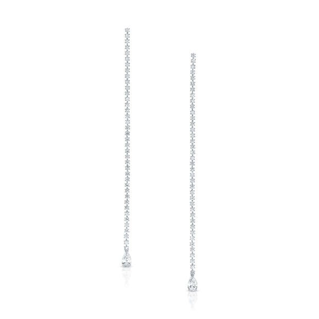HEPBURN PEAR DIAMOND DROP EARRINGS