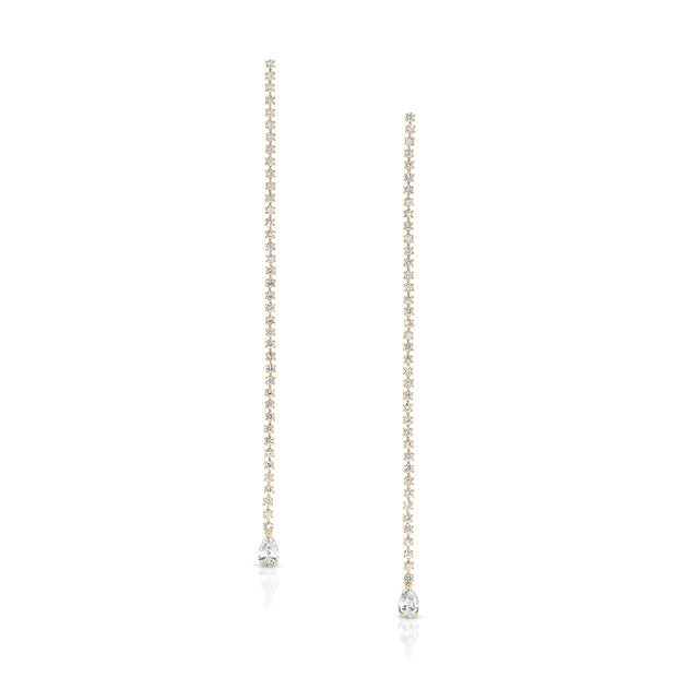 HEPBURN PEAR DIAMOND DROP EARRINGS