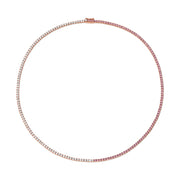 DIAMOND AND PINK SAPPHIRE HEPBURN CHOKER 16"