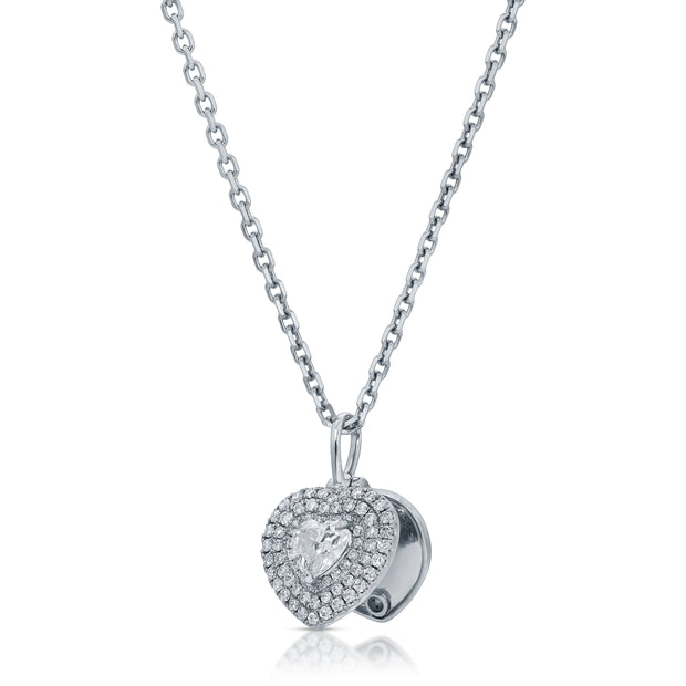 HEART SHAPED DIAMOND LOULOU LOCKET