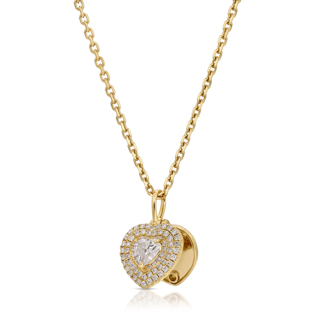 HEART SHAPED DIAMOND LOULOU LOCKET