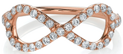ROSE GOLD SMALL DIAMOND INFINITY RING
