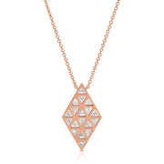 BEZELED DOUBLE TRILLLION PENDANT