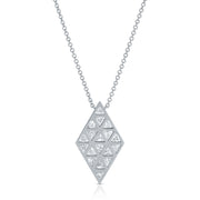 BEZELED DOUBLE TRILLLION PENDANT