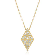 BEZELED DOUBLE TRILLLION PENDANT