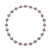 BLUE SAPPHIRE AND DIAMOND FLORA CHOKER