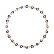 BLUE SAPPHIRE AND DIAMOND FLORA CHOKER