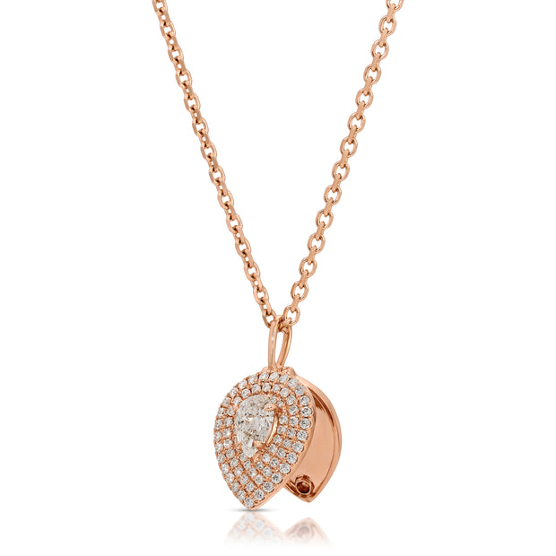 PEAR SHAPED DIAMOND PAVE LOULOU LOCKET