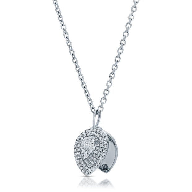 PEAR SHAPED DIAMOND PAVE LOULOU LOCKET