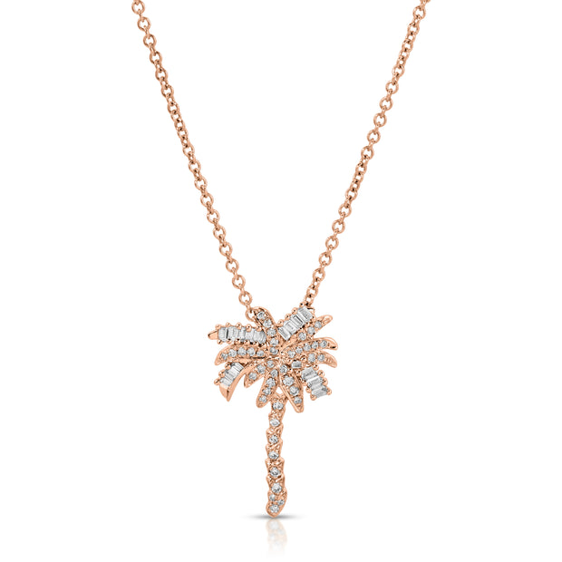 SMALL DIAMOND PALM TREE PENDANT