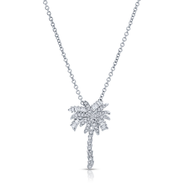 SMALL DIAMOND PALM TREE PENDANT