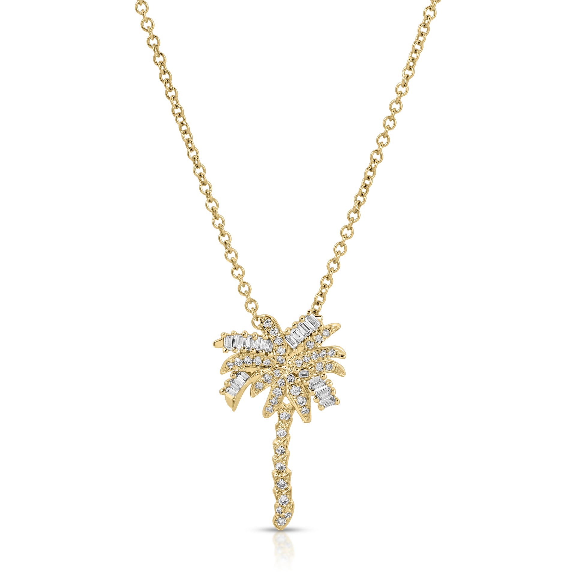  SMALL DIAMOND PALM TREE PENDANT
